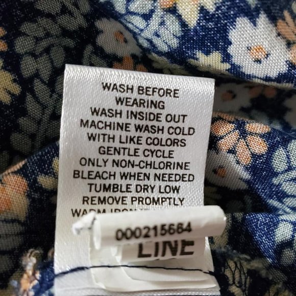 SOLD ***** SONOMA Multicolored Dress Floral, Large - Picture 6 of 10